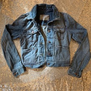 Abercrombie Distressed Denim Jean Jacket